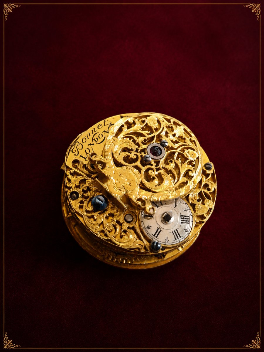 Rare Georgian Verge  Pocket Watch Mov By "bonnet", London, Ca. 1730-photo-1