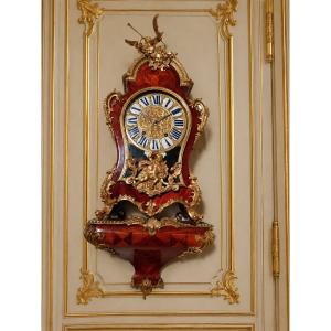 Rare Cartel Clock In Rosewood Veneer , Minuel In Paris