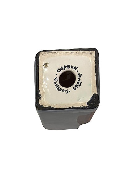 Bottle Or Lamp Base In The Shape Of A Gin Bottle, Signed Roger Capron Vallauris-photo-2