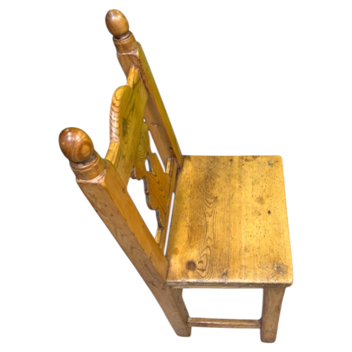 Primitive Wooden Chair In The Brutalist Style, 19th Century-photo-2