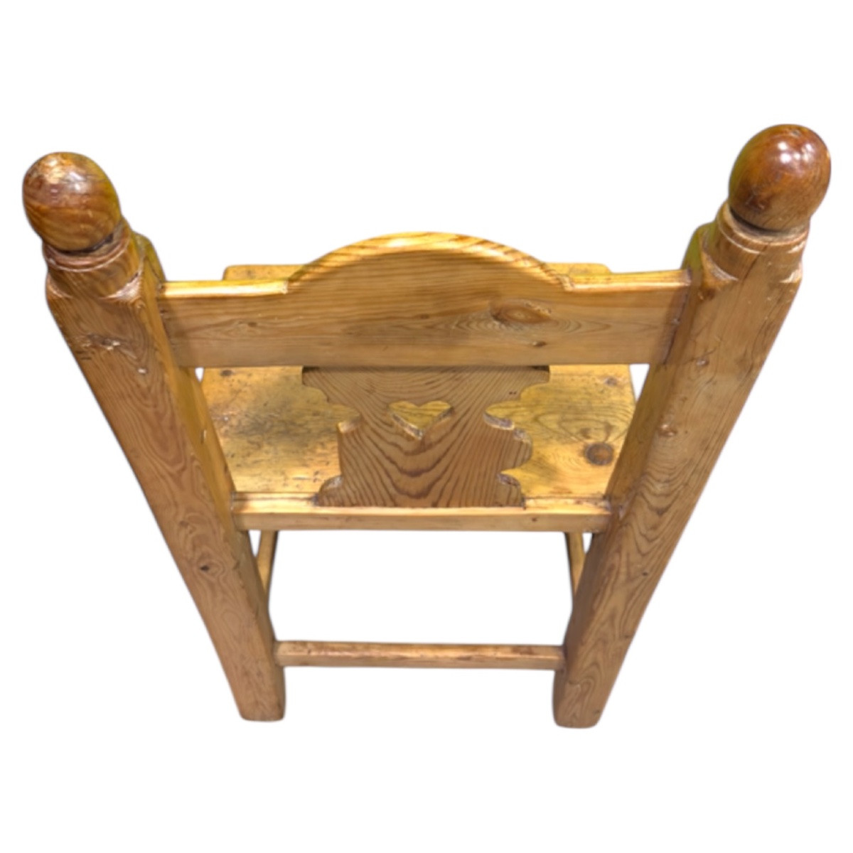 Primitive Wooden Chair In The Brutalist Style, 19th Century-photo-3