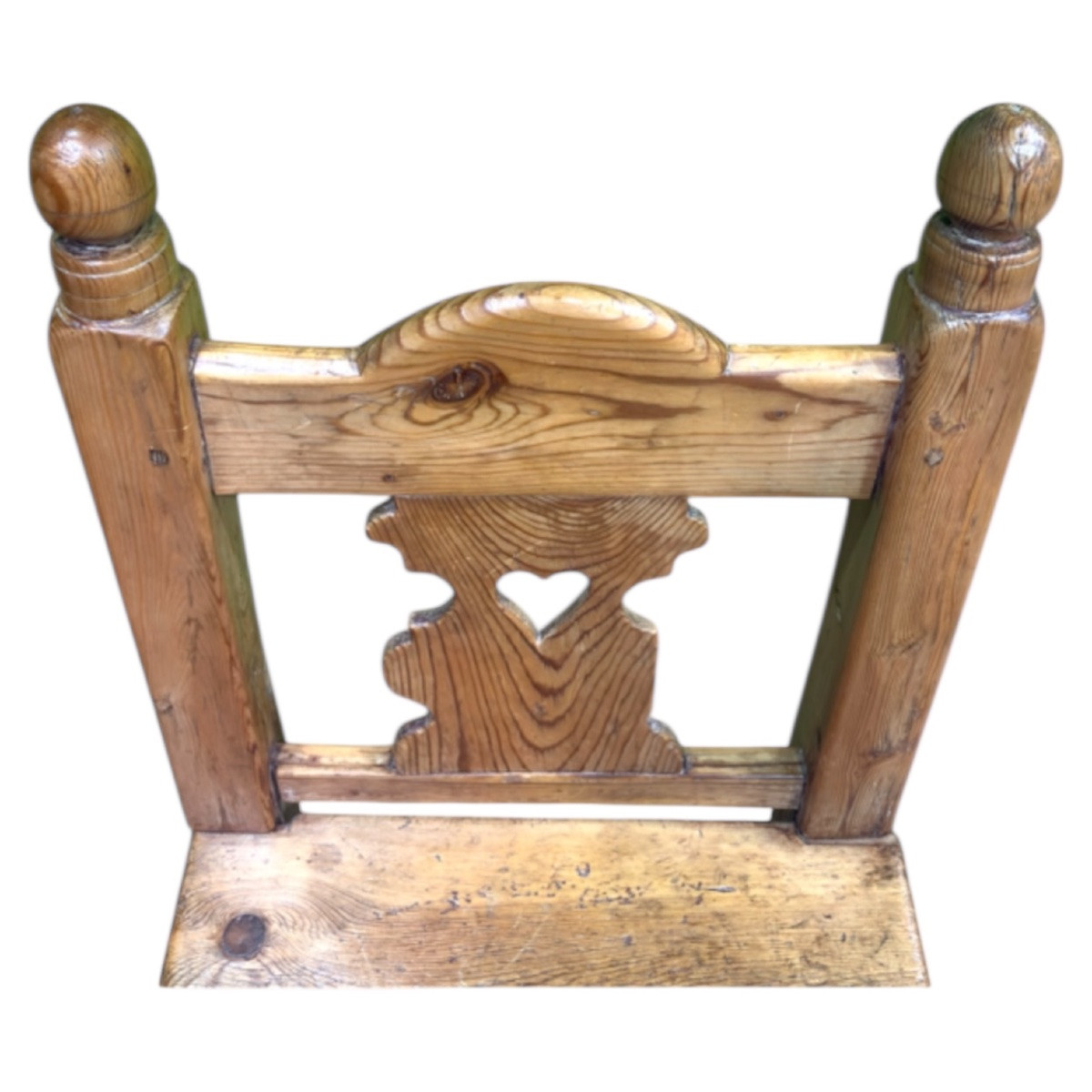 Primitive Wooden Chair In The Brutalist Style, 19th Century-photo-4