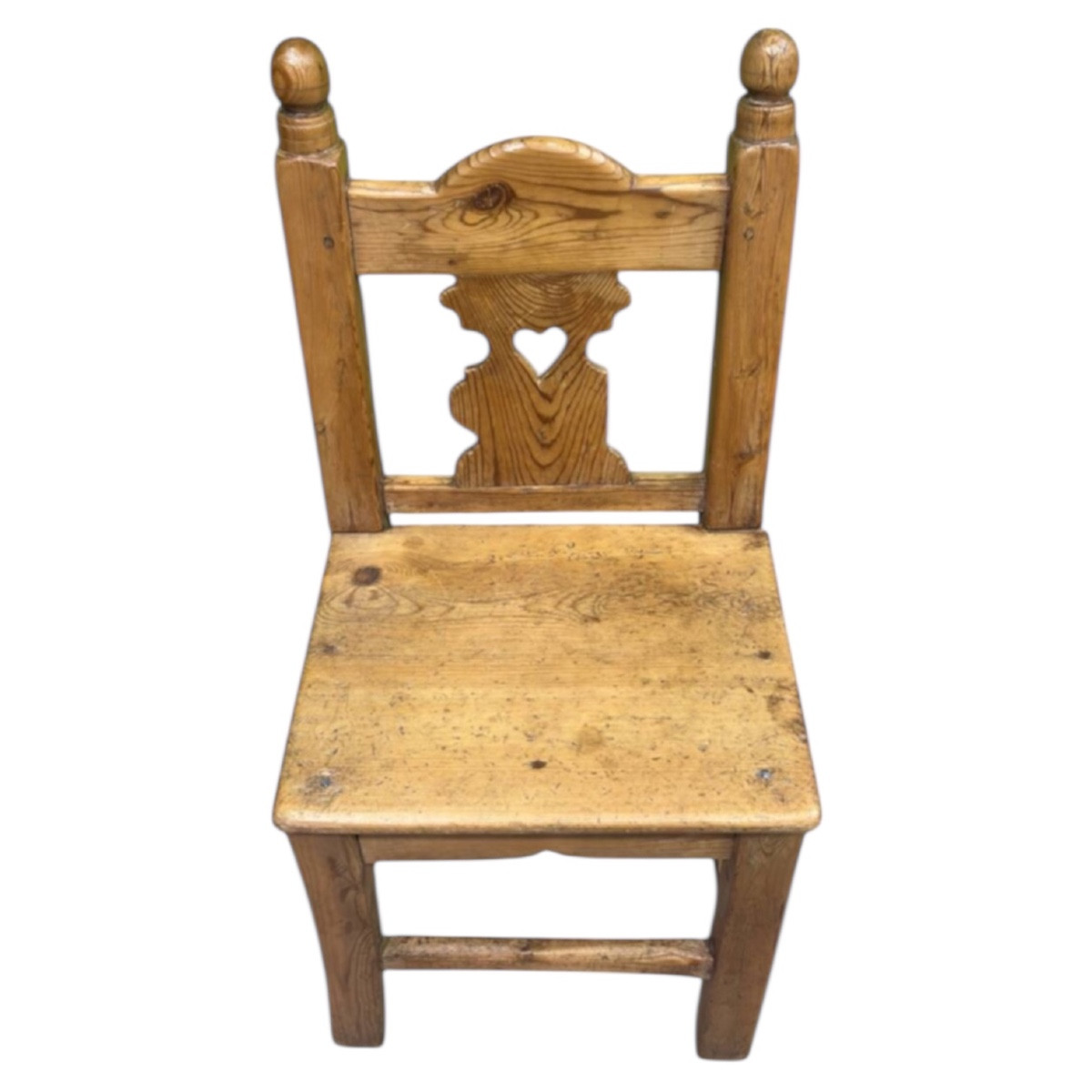 Primitive Wooden Chair In The Brutalist Style, 19th Century