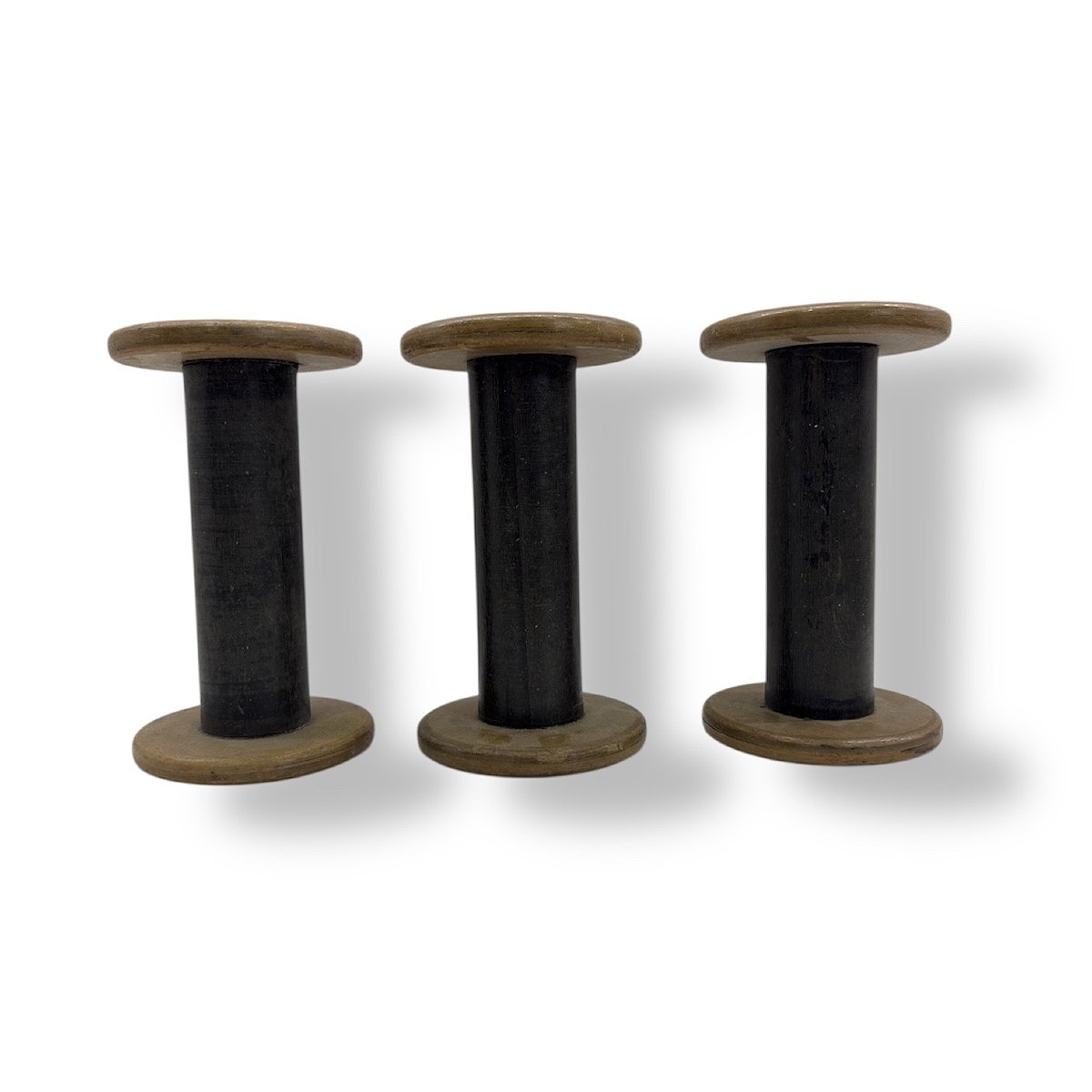 Lot de 9 bobines de filatures d'usine ou d'atelier - Époque début XXe Siècle-photo-1