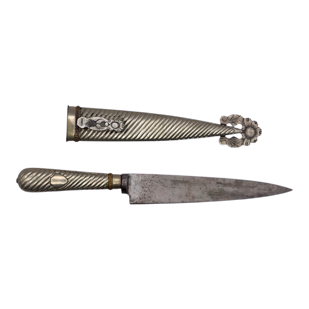 Couteau de Gaucho Argentin Verijero Maison Bellver à Tandil Circa 1970-photo-3