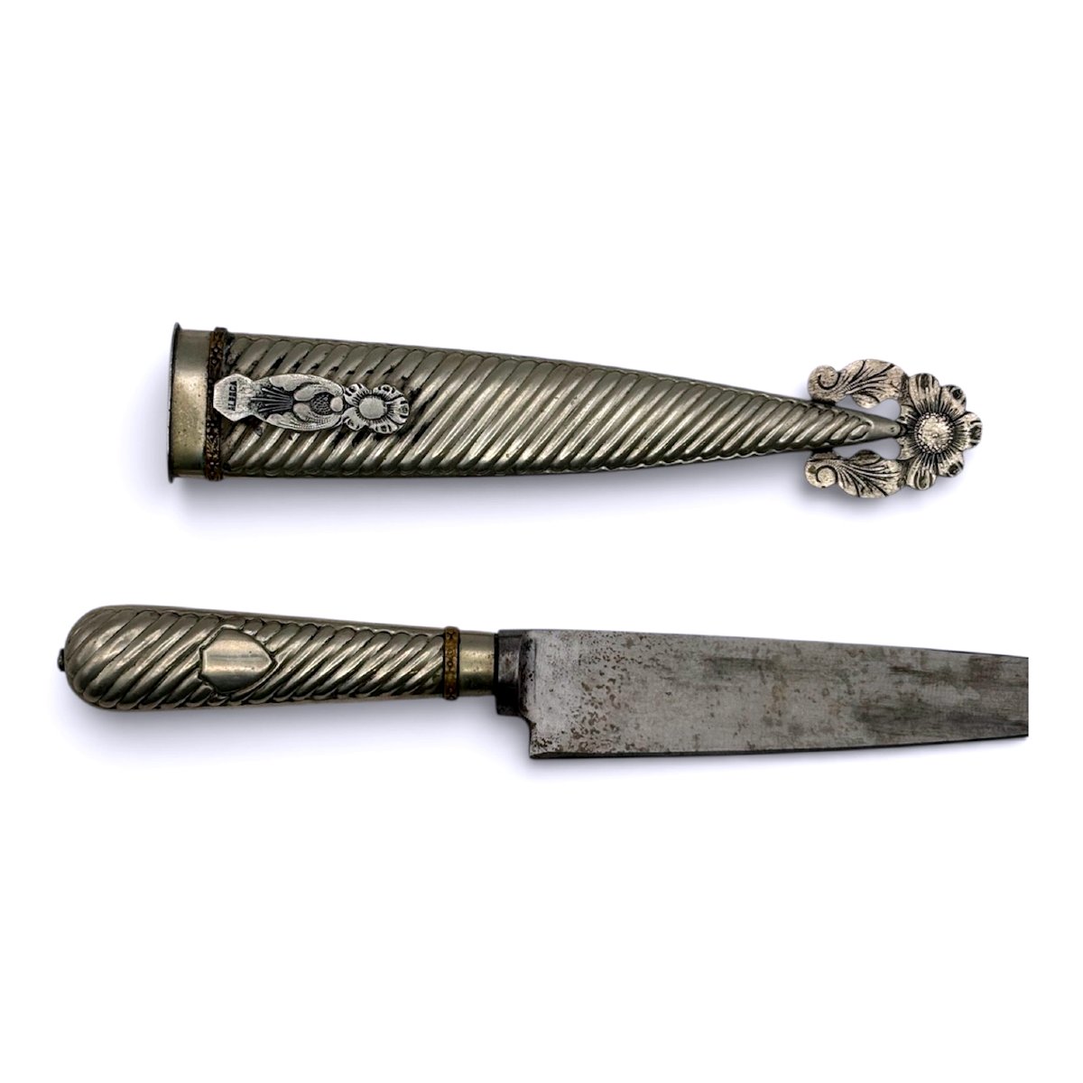 Couteau de Gaucho Argentin Verijero Maison Bellver à Tandil Circa 1970-photo-3