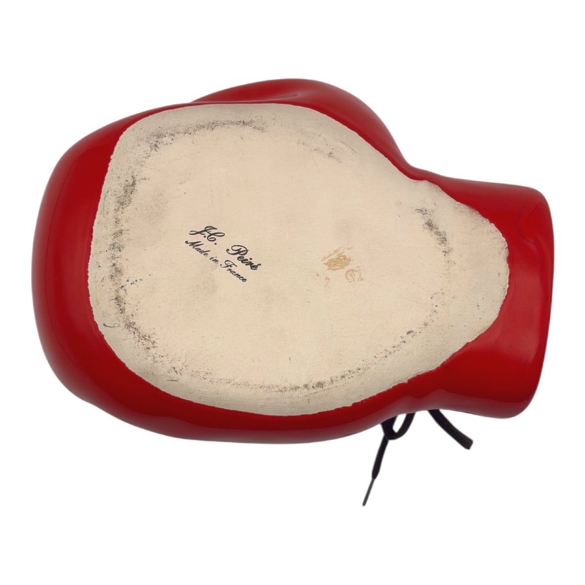 Céramique vide poches gant de boxe rouge signé JC Peiré made in France XXe Siècle-photo-3