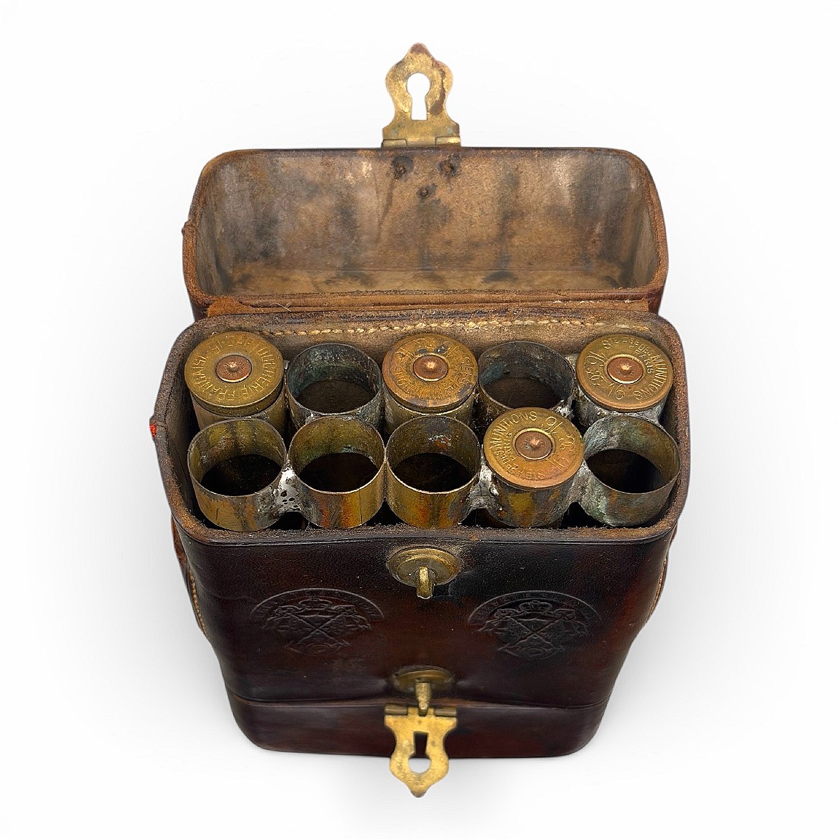 Cartouchière de Chasse en Cuir - Breveté S.G.D.G – XIXe Siècle - Napoléon III-photo-2