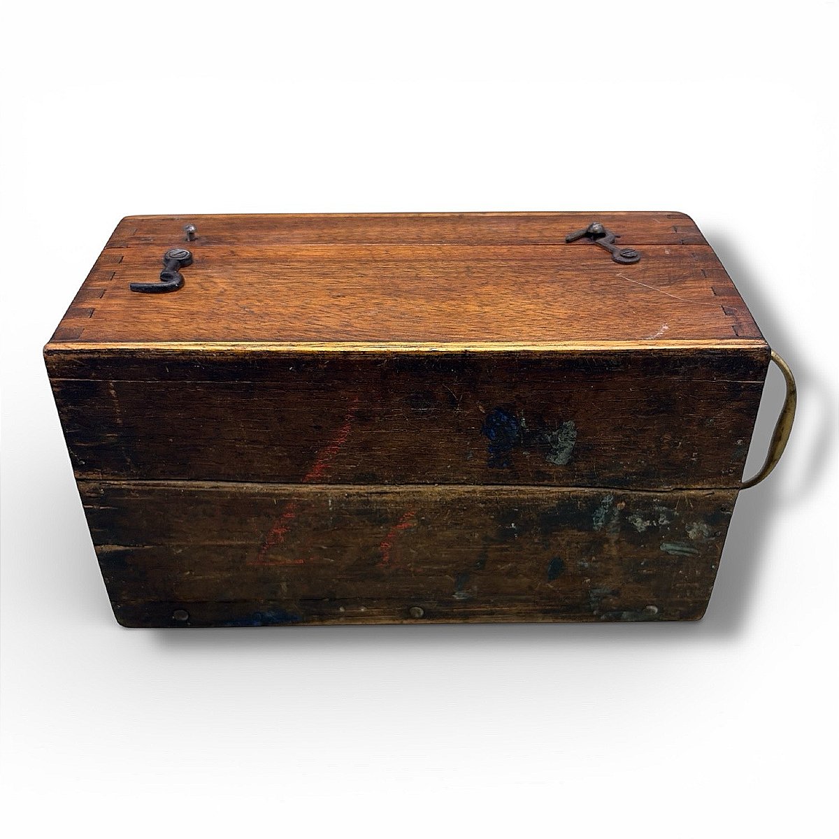 Brass Surveyor's Square In Its Walnut Case - Signed "a Berthelemy Paris" 19th Century-photo-2