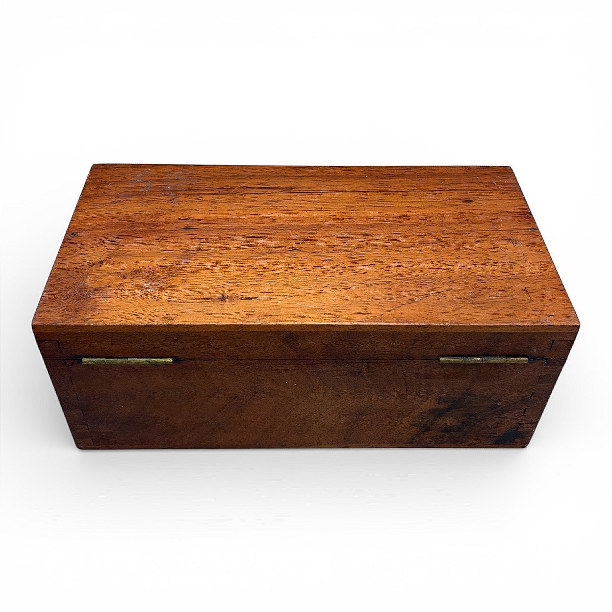 Solid Brass Surveyor's Square With Its Wooden Case - 19th Century-photo-2