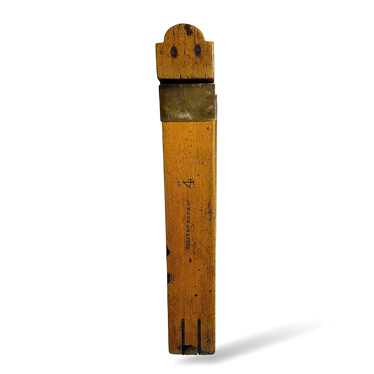 Foot-measuring Tool By "ullathorne & Co." - Boxwood And Brass - 19th Century-photo-3