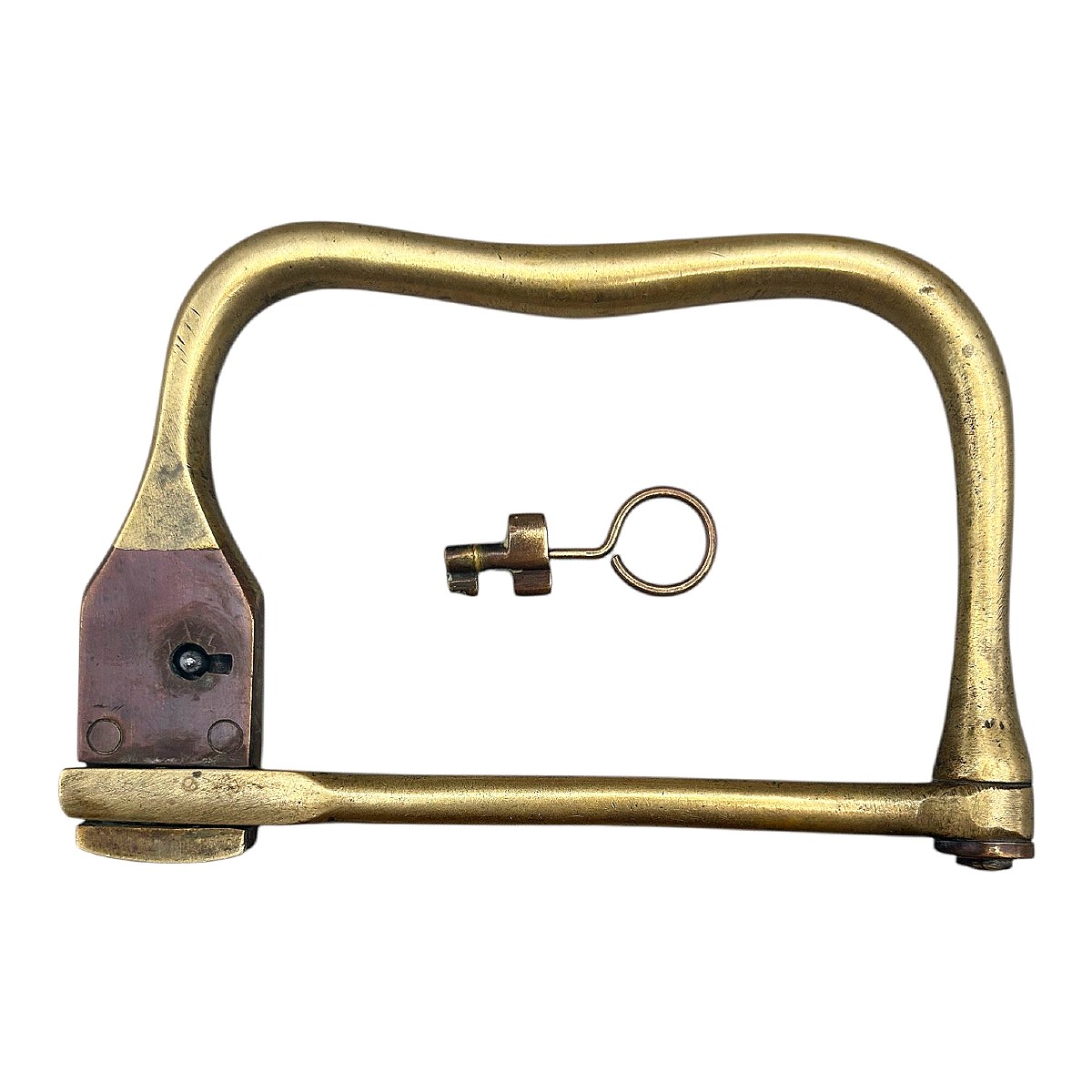 Solid Brass Marine Padlock With Key – 19th Century