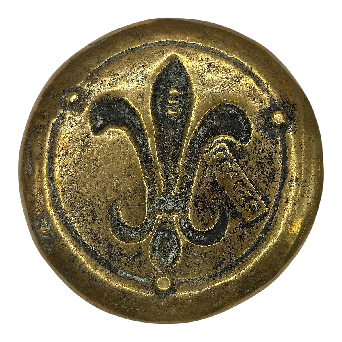 Coupelle Vide Poche en Bronze à Décor de Fleur de Lys Fonderie CIP XIXe Siècle (vers 1900)-photo-3