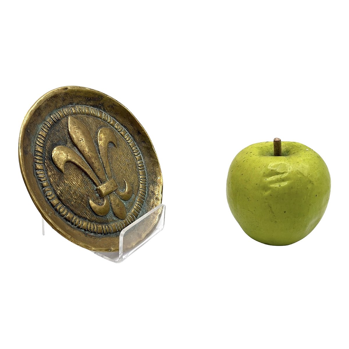 Coupelle Vide Poche en Bronze à Décor de Fleur de Lys Fonderie CIP XIXe Siècle (vers 1900)-photo-4