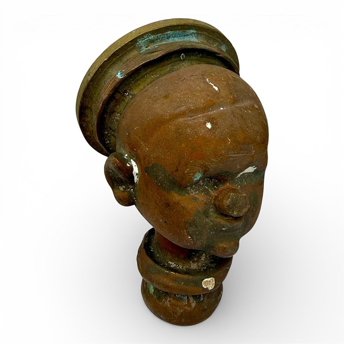 Moule de tête de poupée BELLA en Bronze – Objet de Curiosité – Vers 1970-photo-3