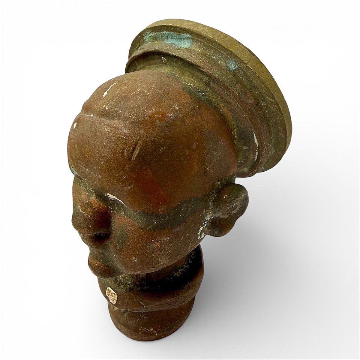Moule de tête de poupée BELLA en Bronze – Objet de Curiosité – Vers 1970-photo-4