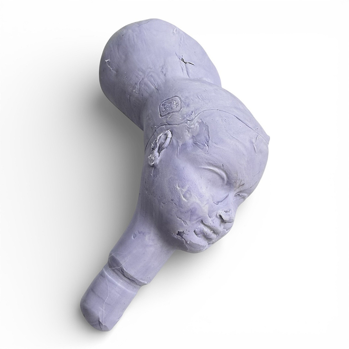 Moule de tête de poupée BELLA en Bronze – Objet de Curiosité – Vers 1970-photo-3