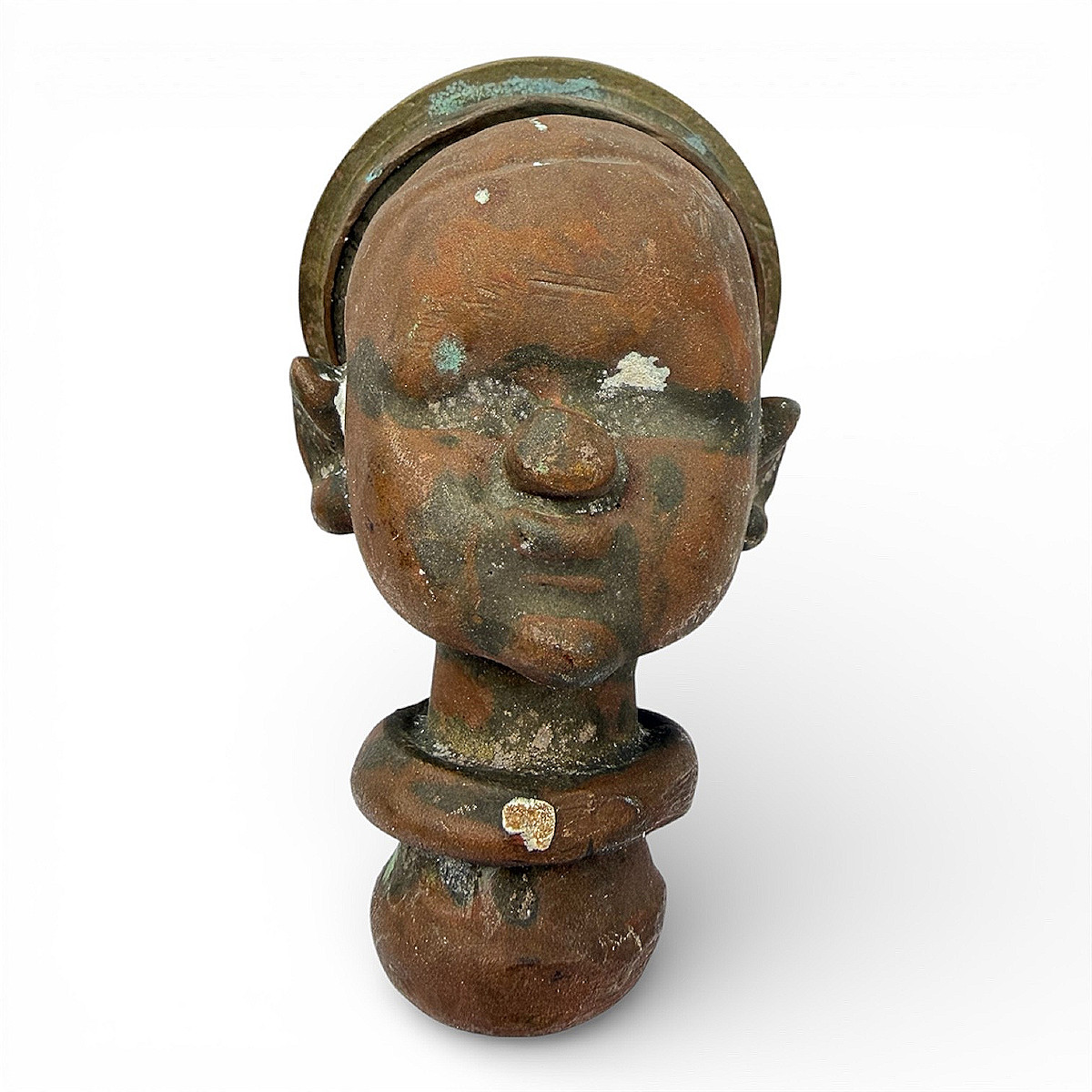 Moule de tête de poupée BELLA en Bronze – Objet de Curiosité – Vers 1970