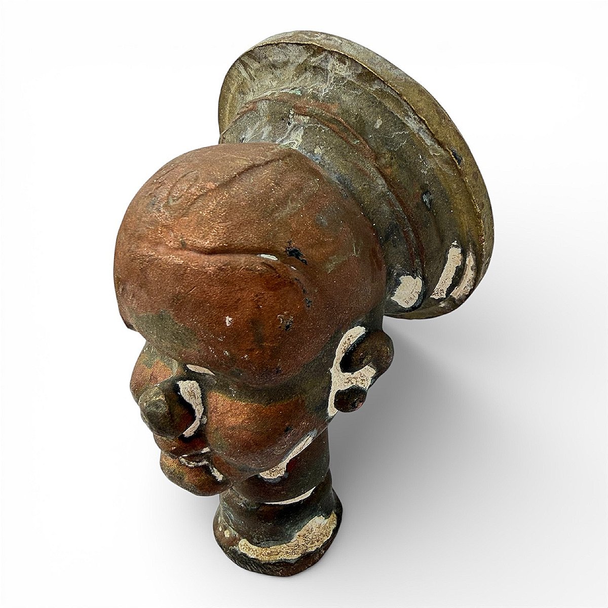 Moule de tête de poupée Bella en Bronze portant le No 40 - Objet de Curiosité - Vers 1970-photo-2