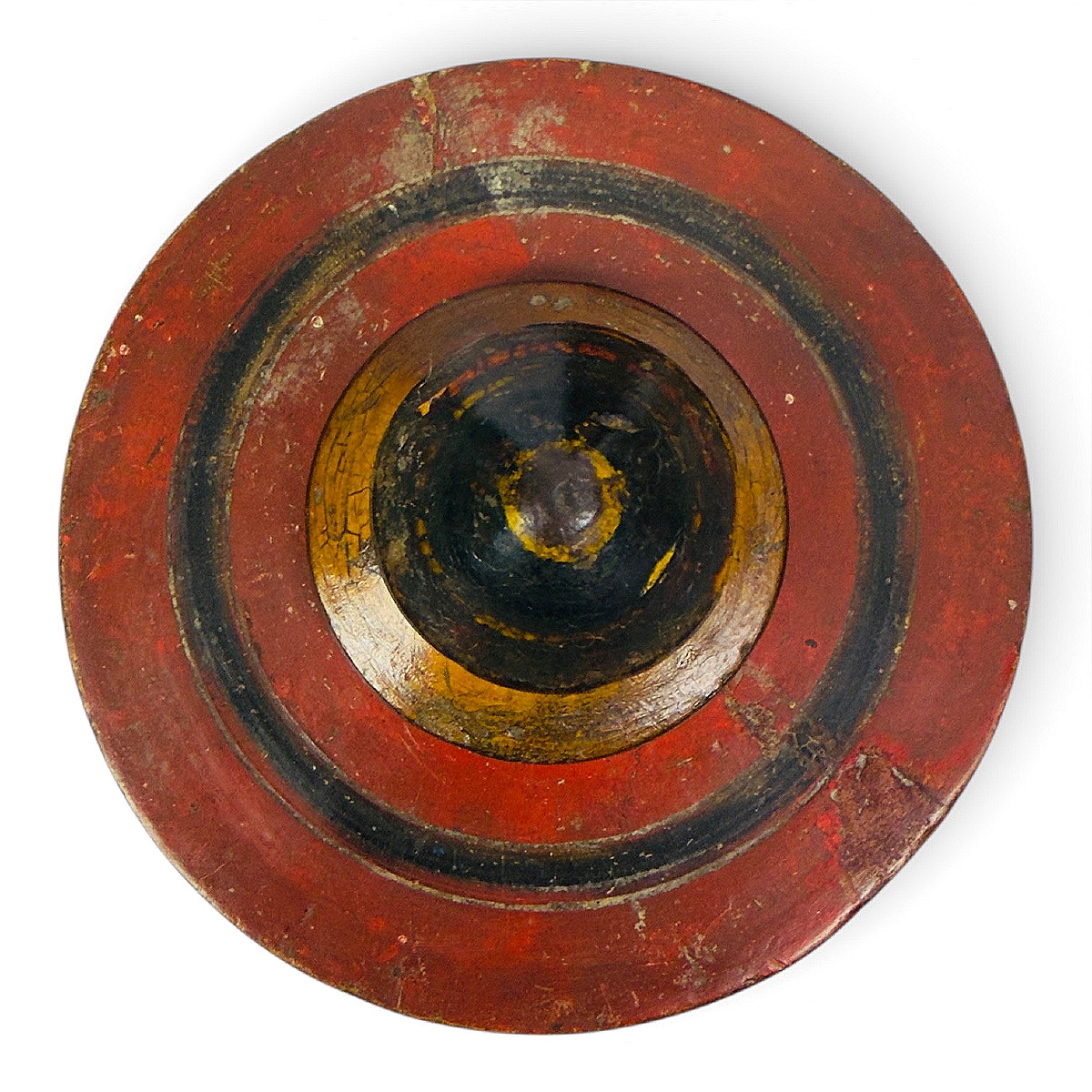 Ancien Pot à Khôl en bois laqué - Inde ou Asie du Sud-Est - XIXe Siècle-photo-4