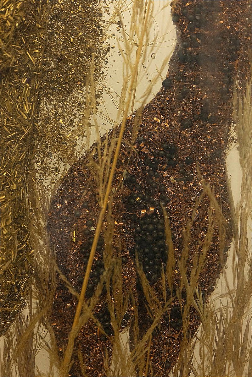 Resin Sculpture With Inclusions – Two Horses At A Gallop – Pierre Giraudon (circa 1970)-photo-2