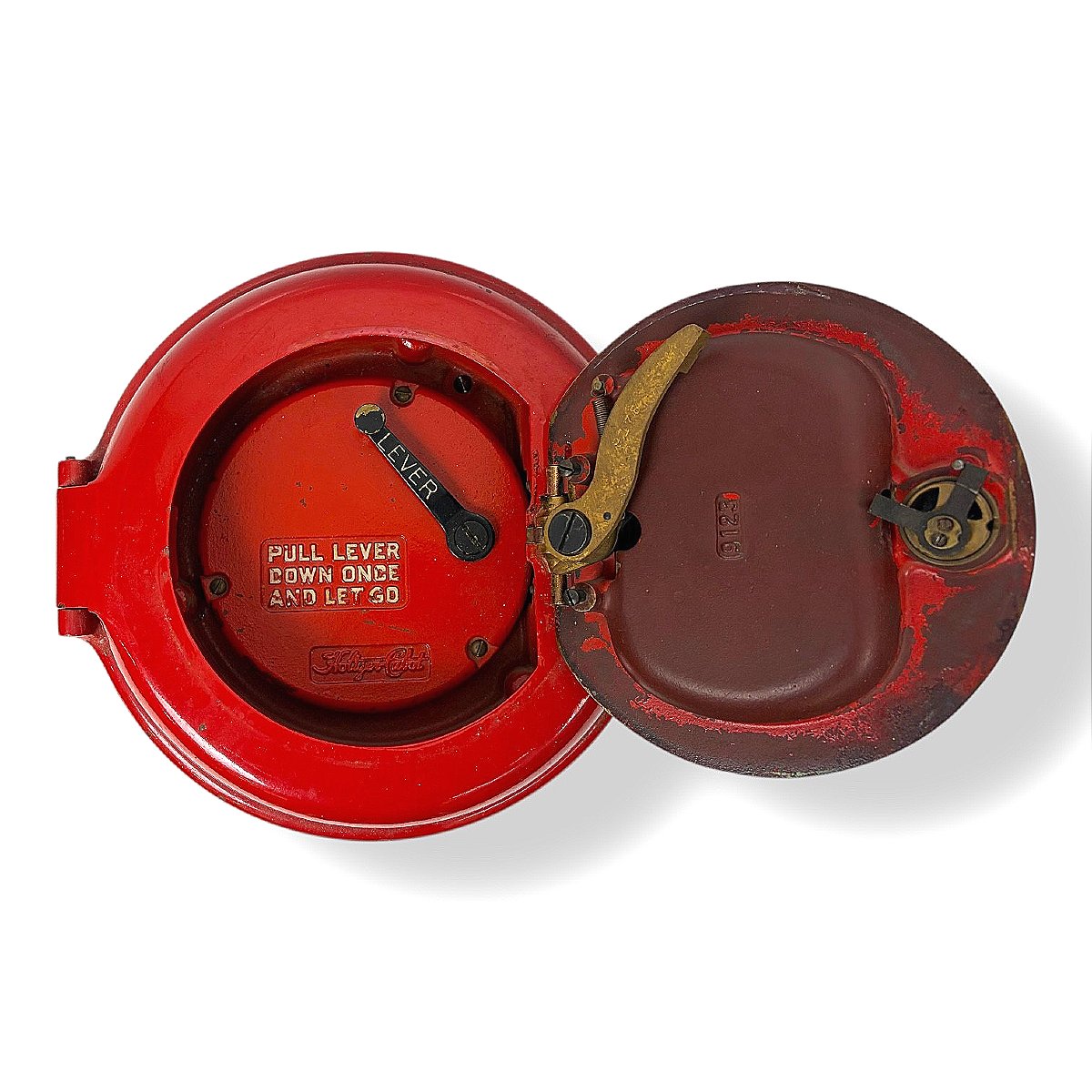 Holtzer-cabot American Circular Fire Alarm – Cast Iron And Bronze – Circa 1900-photo-2