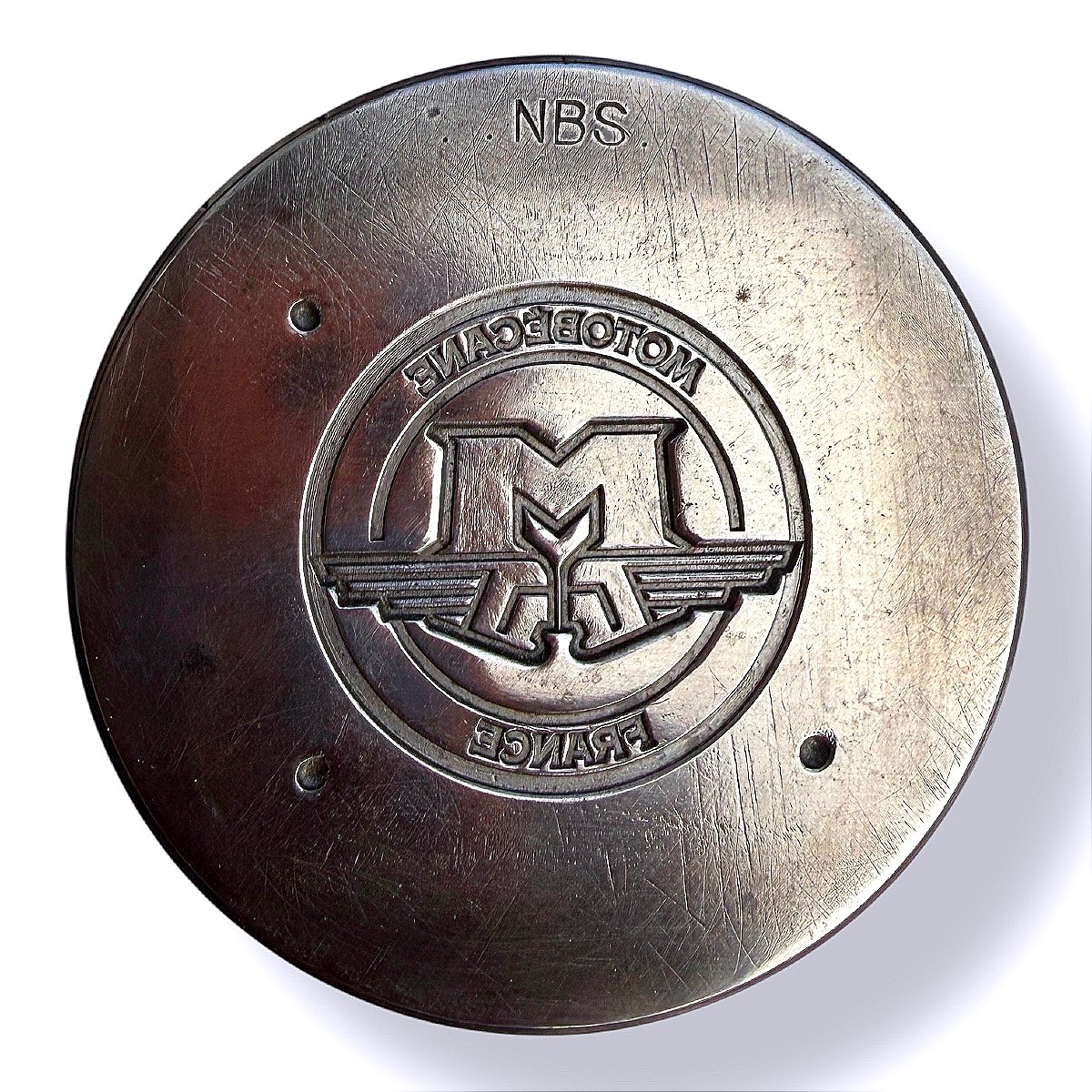 Ensemble de Matrices de Presse Industrielle pour Badges Motobécane - France - Vers 1950-photo-3