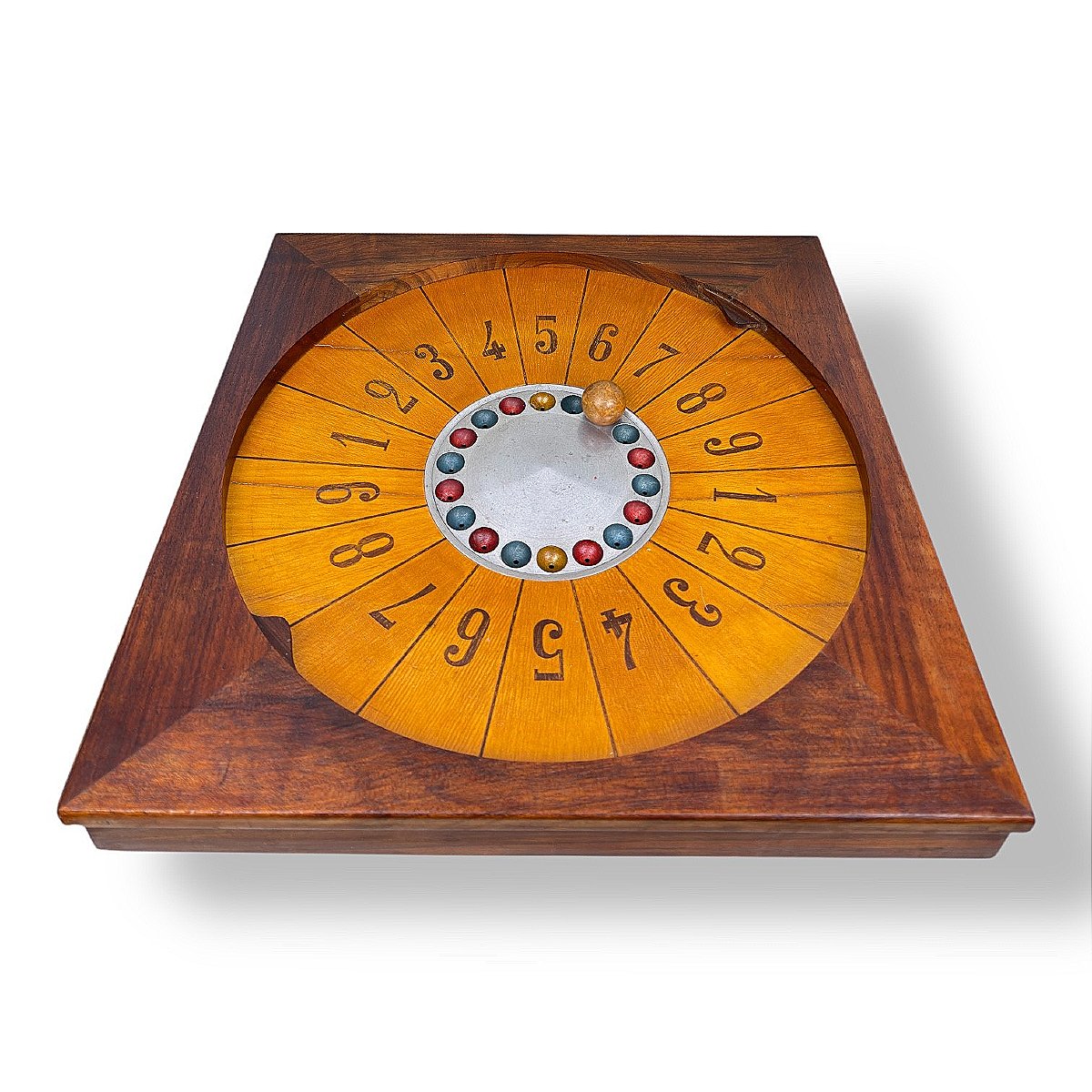 French Roulette, A Casino Or Counter Ball Game In Walnut And Marquetry - Circa 1900-photo-4