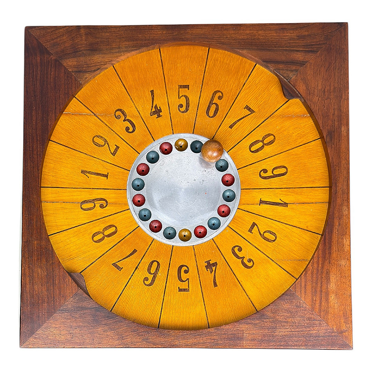 French Roulette, A Casino Or Counter Ball Game In Walnut And Marquetry - Circa 1900