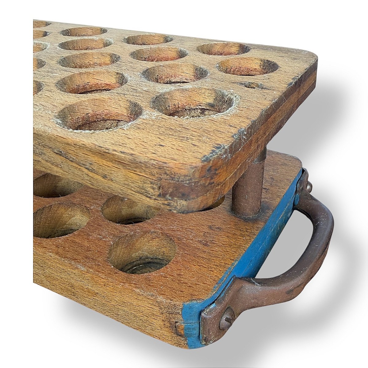 Reloading Board For 12 Gauge Hunting Cartridges - Arg - Wood And Metal - Circa 1950-photo-4