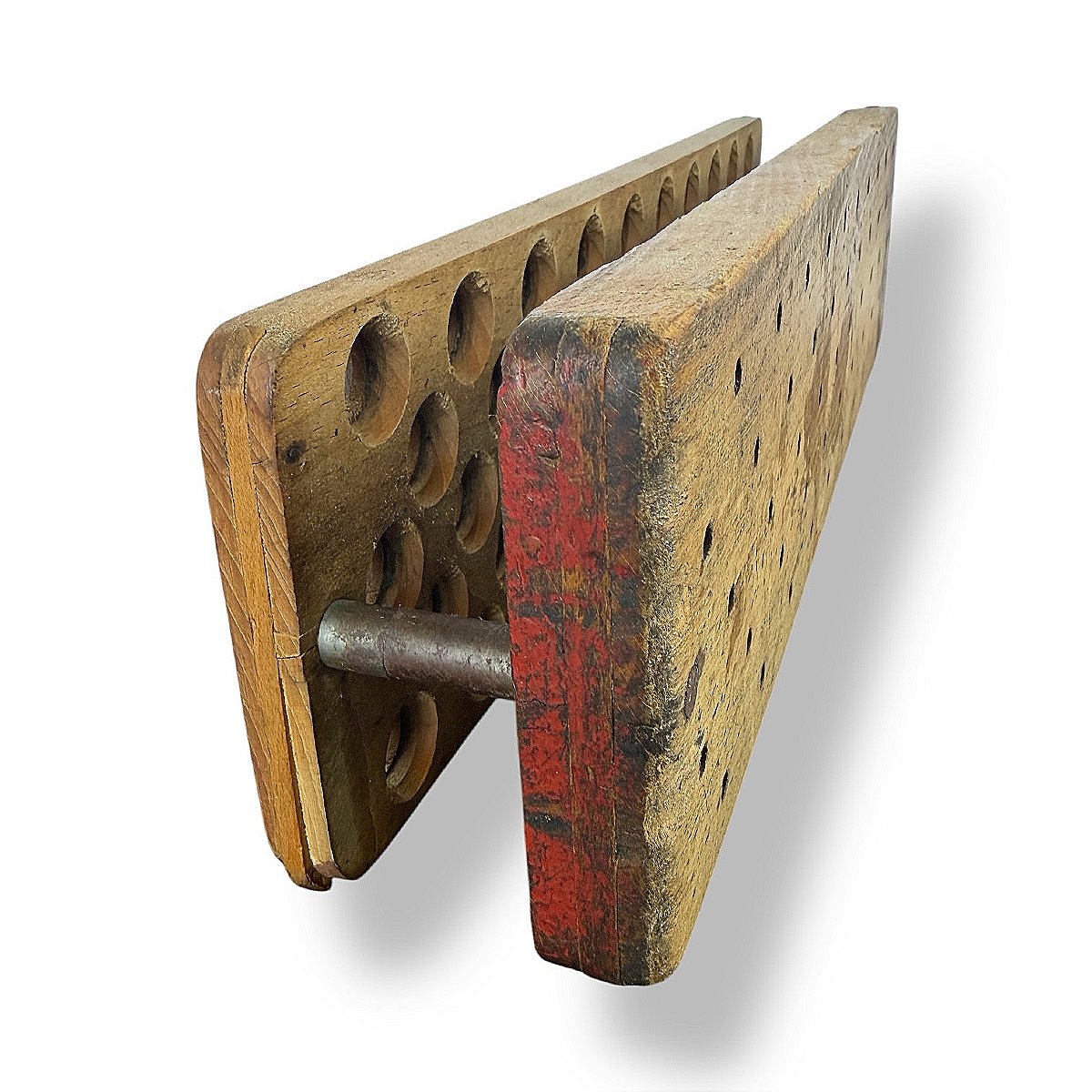 Reloading Board For 16 Gauge Hunting Cartridges - Arg - Wood And Metal - Circa 1950-photo-2