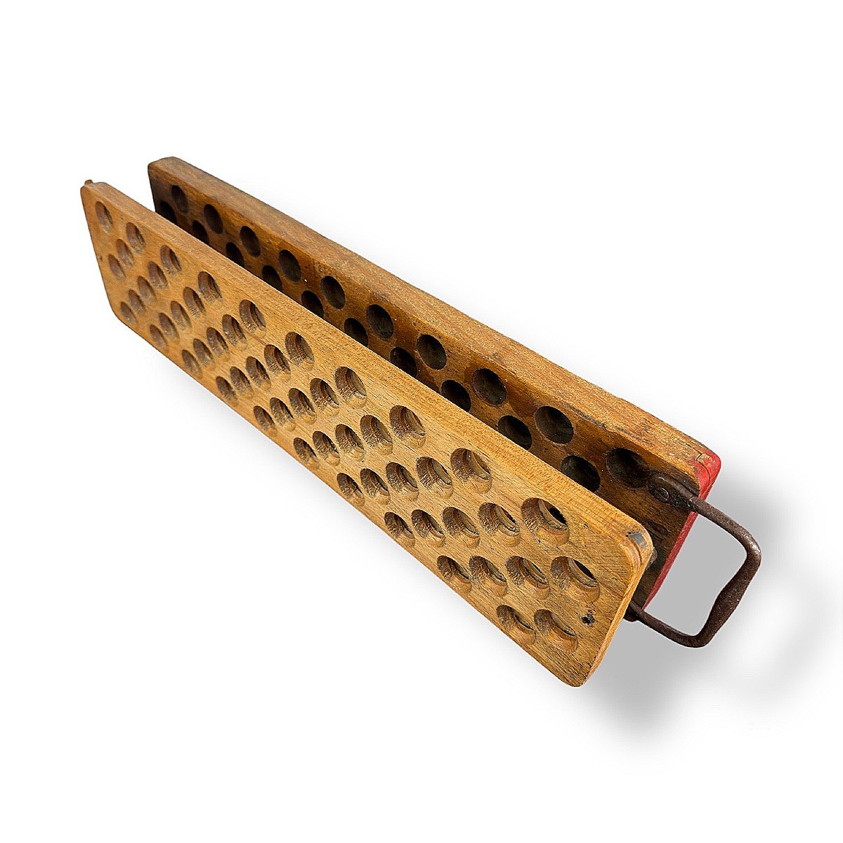 Reloading Board For 16 Gauge Hunting Cartridges - Arg - Wood And Metal - Circa 1950-photo-1