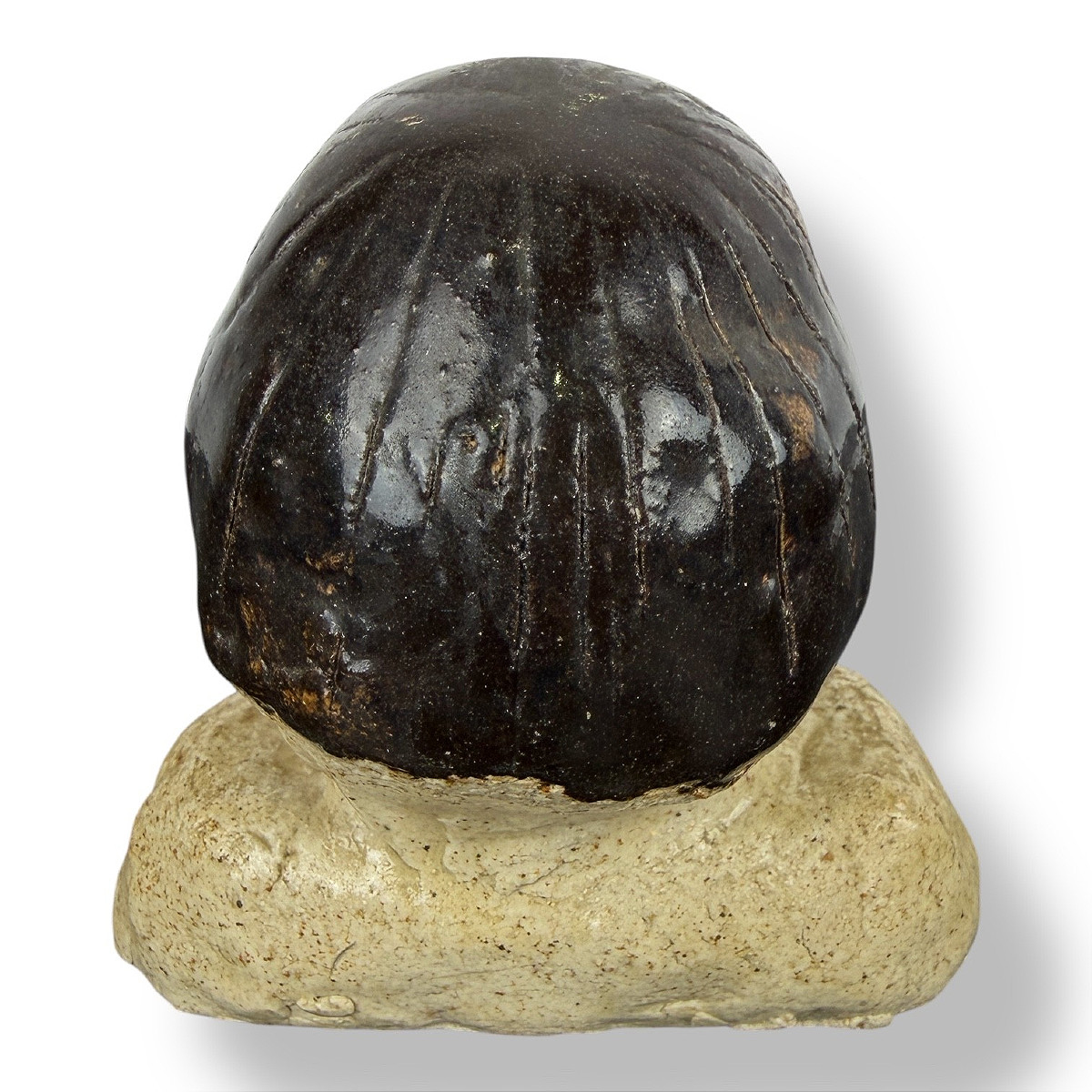 Anthropomorphic Bust In Chamotte Sandstone - Circa 1960-photo-4