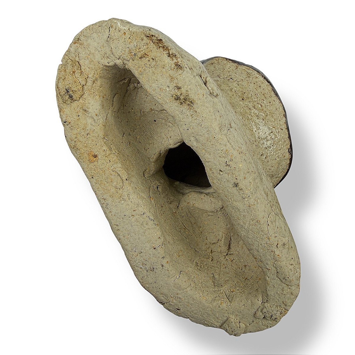 Anthropomorphic Bust In Chamotte Sandstone - Circa 1960-photo-2