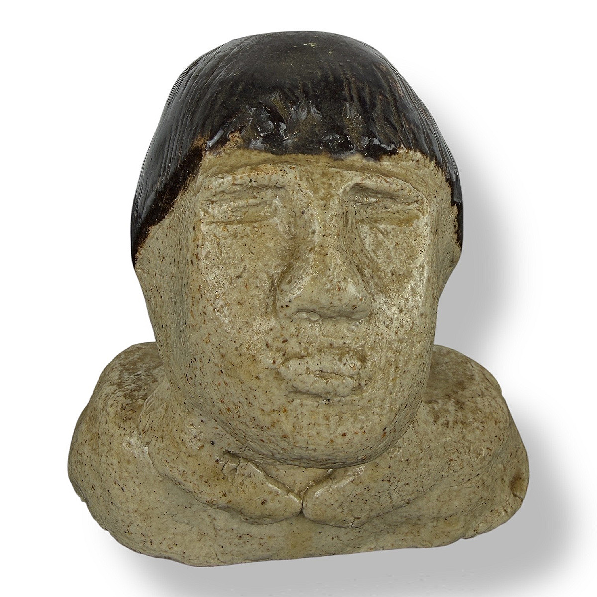 Anthropomorphic Bust In Chamotte Sandstone - Circa 1960