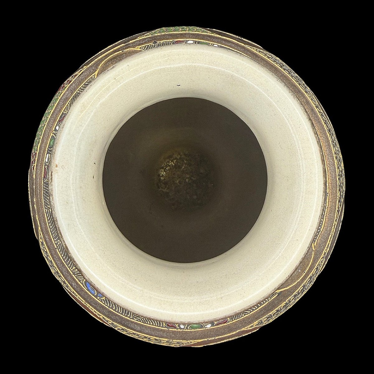 Vase Satsuma à décor d'Immortels signé "Cuishan" - Ère Meiji (1868-1912) - Japon vers 1900 -photo-2