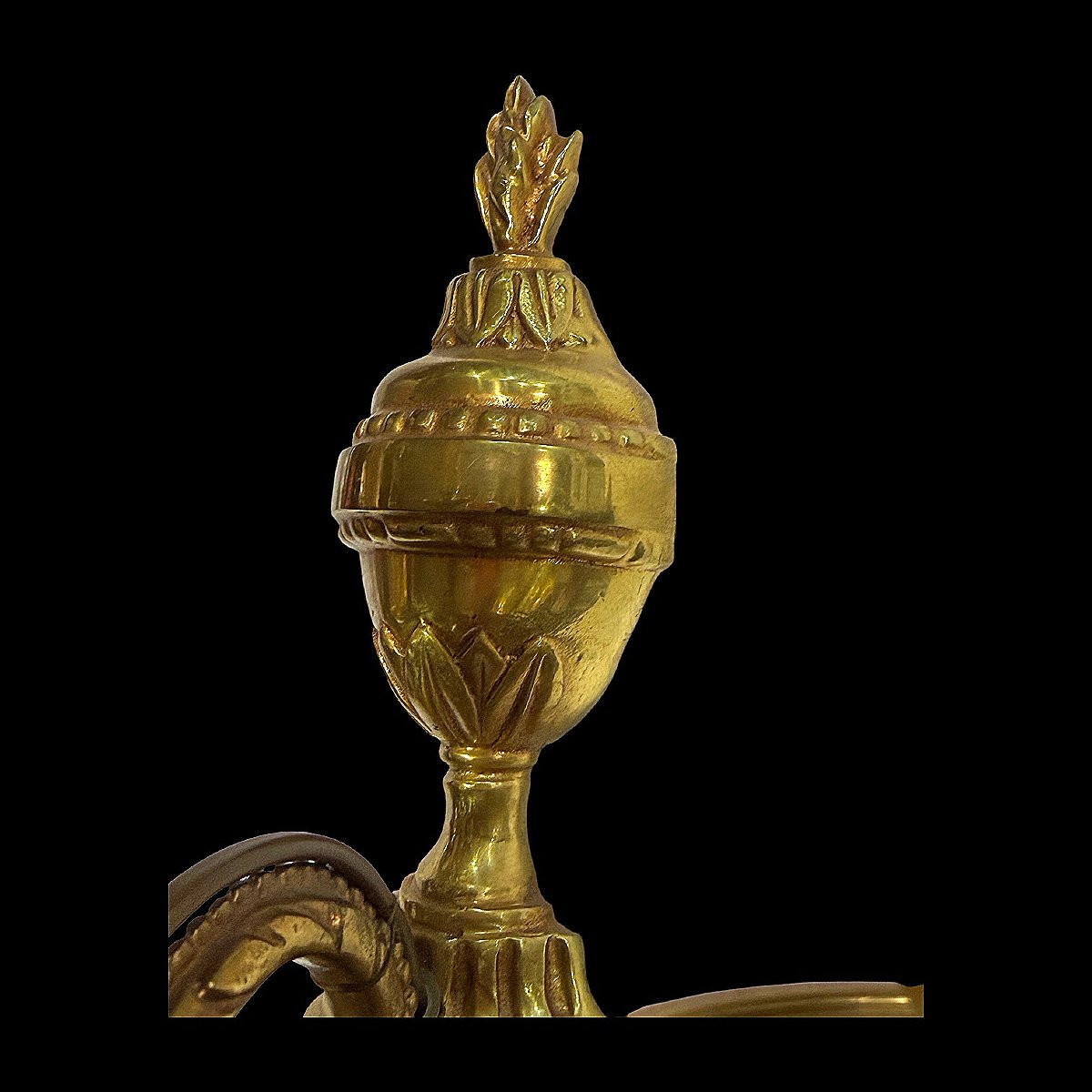 Paire d'appliques en Bronze doré aux Béliers et Carquois - Style Louis XVI - Fin XIXe siècle-photo-6