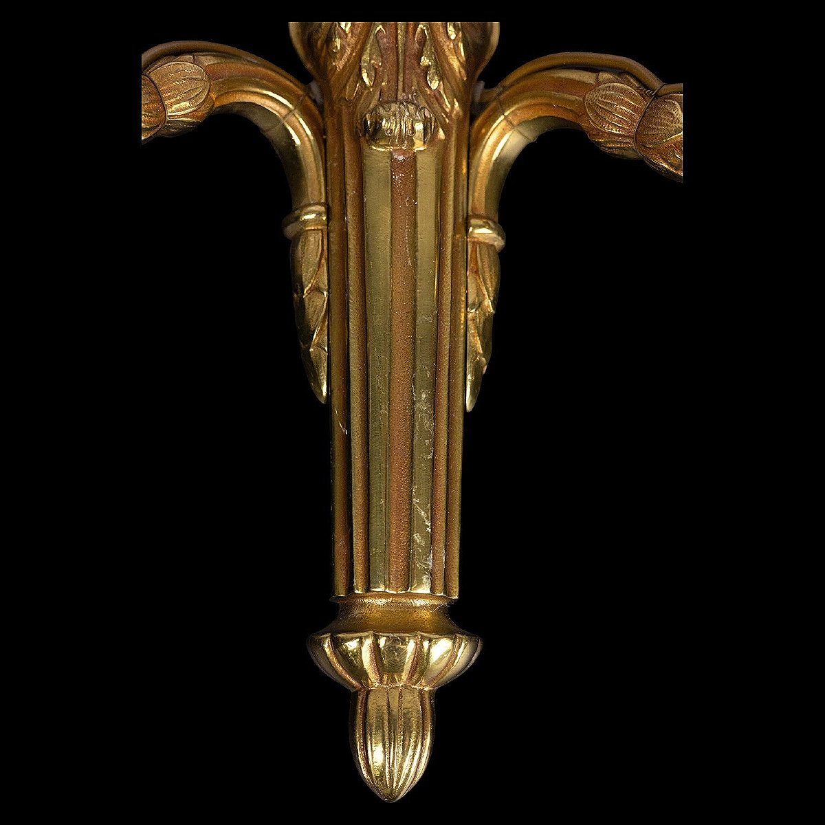 Paire d'appliques en Bronze doré au Carquois & Vase à l'Antique - Style Louis XVI - XIXe siècle-photo-1