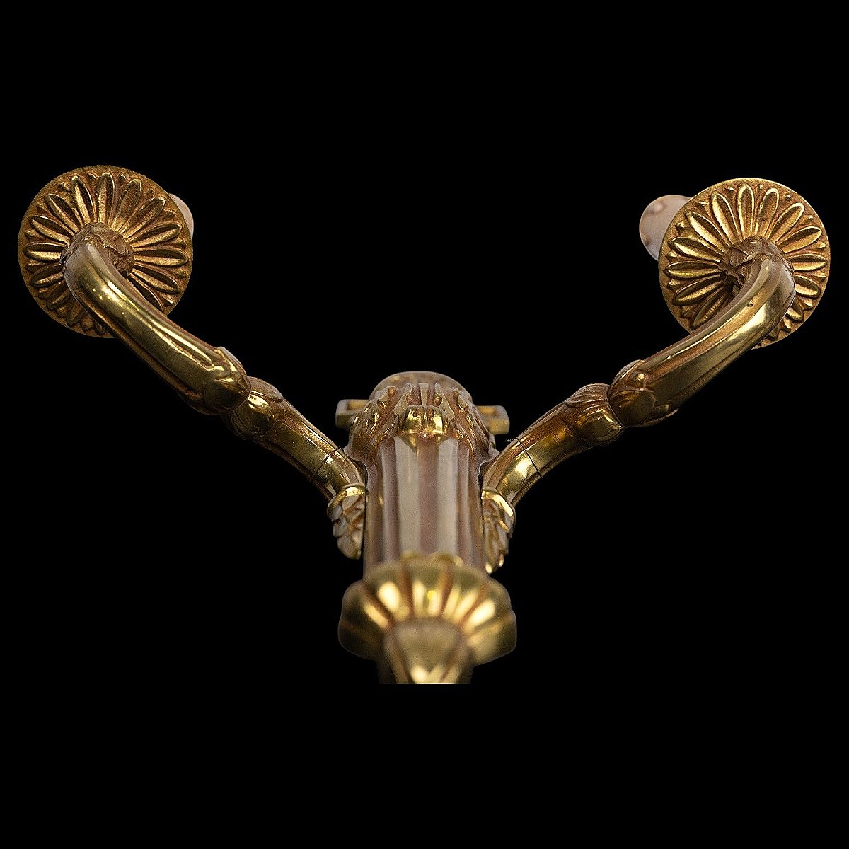 Paire d'appliques en Bronze doré au Carquois & Vase à l'Antique - Style Louis XVI - XIXe siècle-photo-2