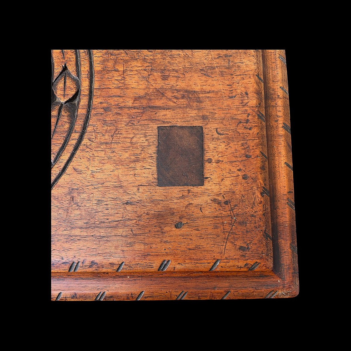 Neo-gothic Style Stool In Solid Oak - 19th Century - Spanish Work Circa 1870-photo-3