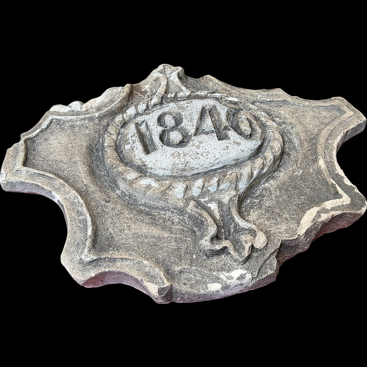 Élément de Décoration Architectural de Style Louis Philippe - Daté 1846 - XIXème siècle-photo-2