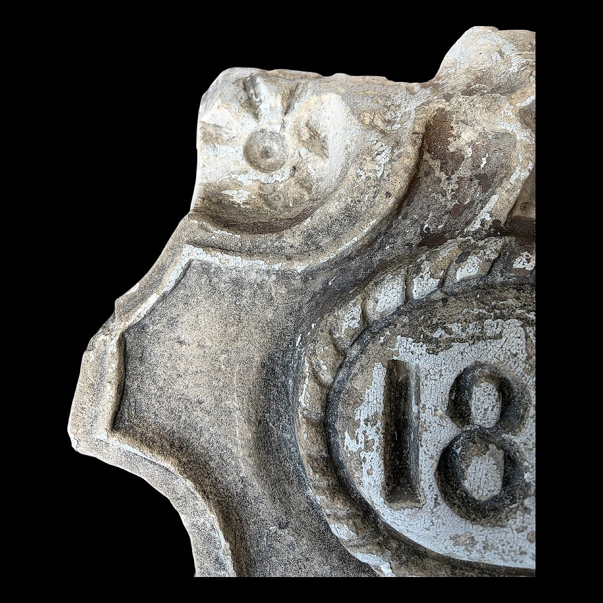 Élément de Décoration Architectural de Style Louis Philippe - Daté 1846 - XIXème siècle-photo-3