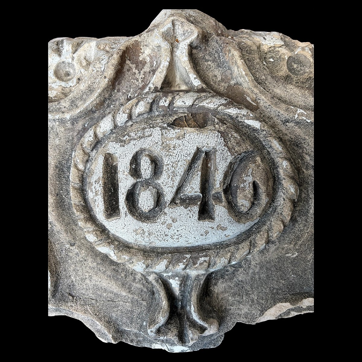 Élément de Décoration Architectural de Style Louis Philippe - Daté 1846 - XIXème siècle-photo-1