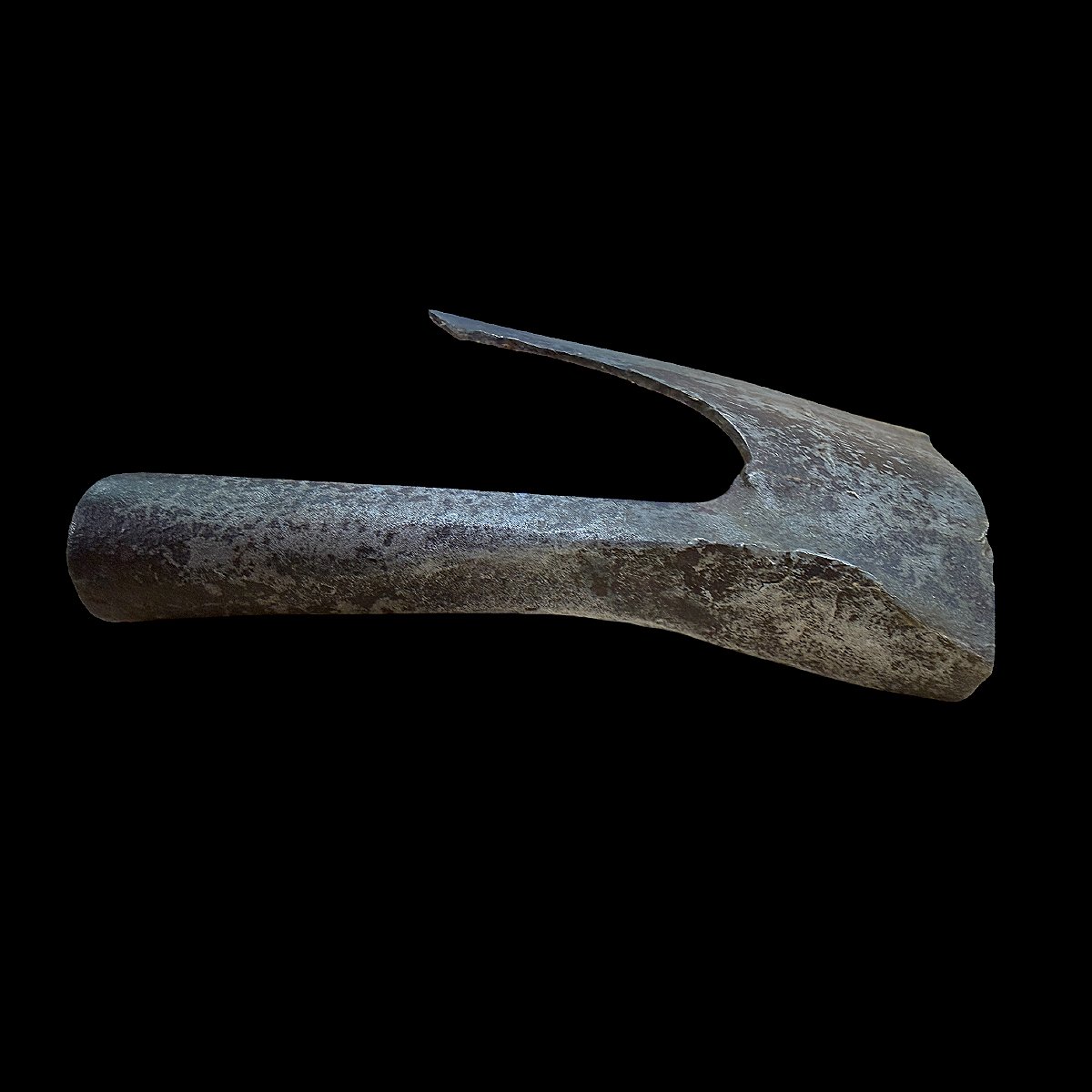 19th Century Carpenter's Adze In Forged Steel - Heritage Of Medieval War Axes-photo-2