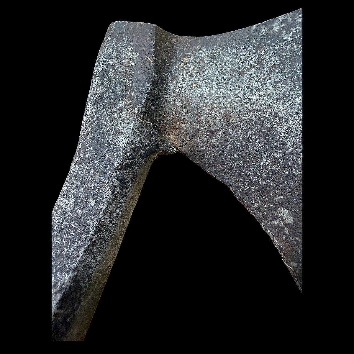 19th Century Carpenter's Adze In Forged Steel - Heritage Of Medieval War Axes-photo-3