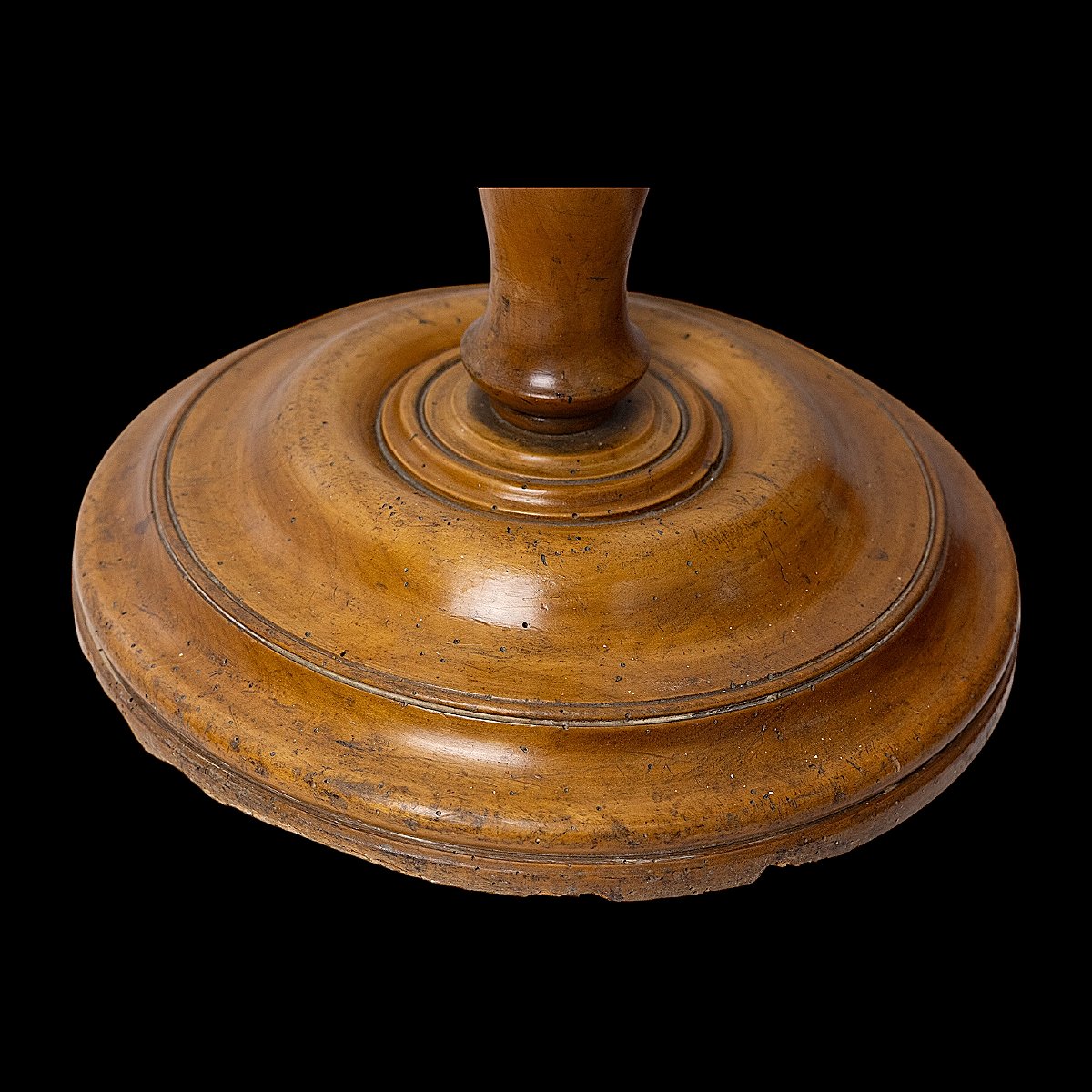 Pair Of Turned Fruitwood Candle Holders - 19th Century - Height 1 M-photo-4