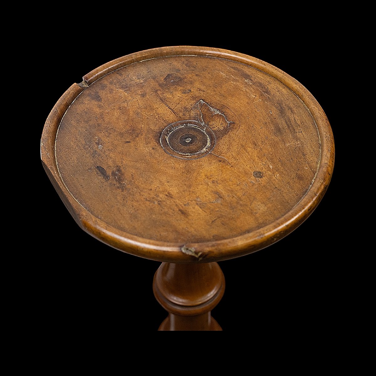 Pair Of Turned Fruitwood Candle Holders - 19th Century - Height 1 M-photo-3