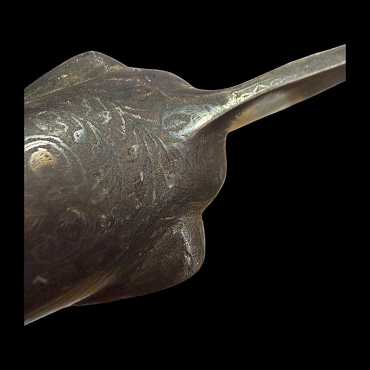 Bhuj du XIXe et son Stylet Secret - Région État Princier du Kutch (Inde) - A décor d'Éléphant-photo-1