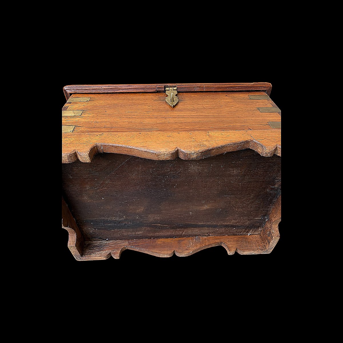 Naval Officer's Box In Walnut And Brass - Late 18th Century - Restoration Period-photo-1