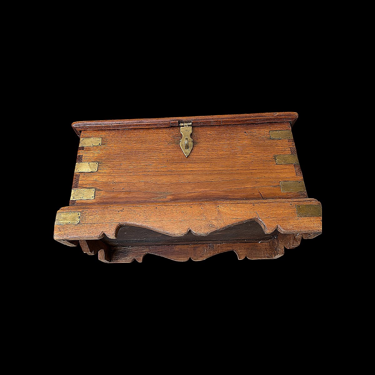 Naval Officer's Box In Walnut And Brass - Late 18th Century - Restoration Period-photo-2